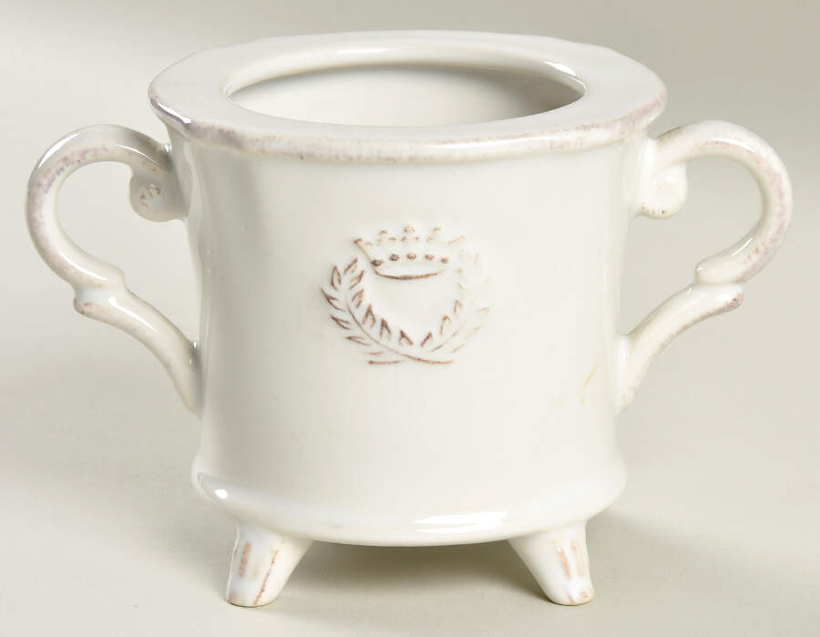 Villa Royale White Sugar Bowl No Lid by Casafina-1
