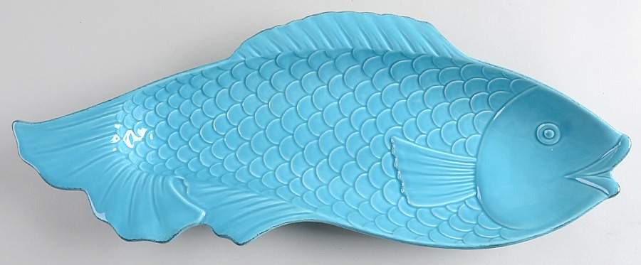 Sardinha Blue 21" Fish Shaped Platter by Casafina-1