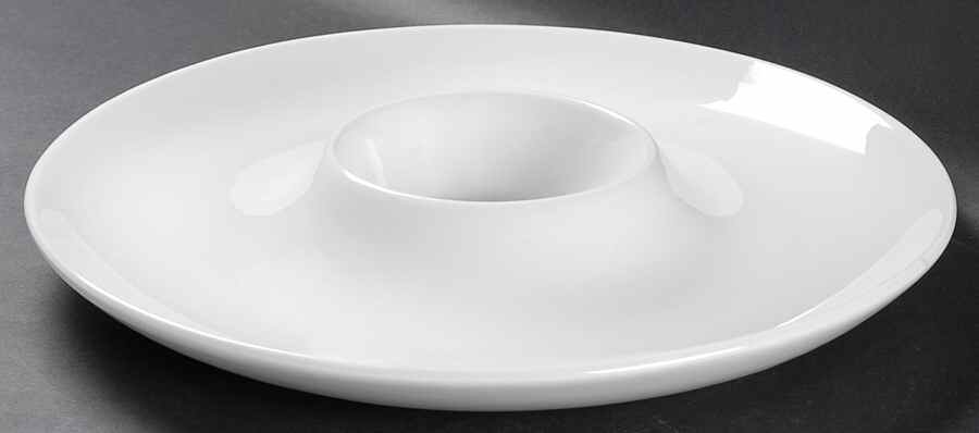 Whiteware 1 Piece Chip & Dip by Colormate-1