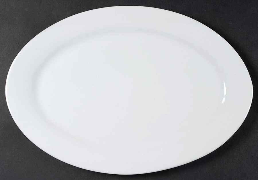 Whiteware 13" Oval Serving Platter by Colormate-1