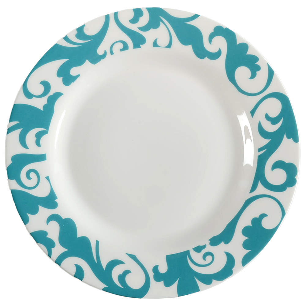 Fiori Teal Salad Plate by Ciroa-1