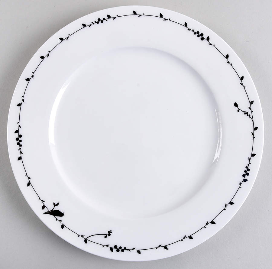 Oiseau Black Dinner Plate by Ciroa-1