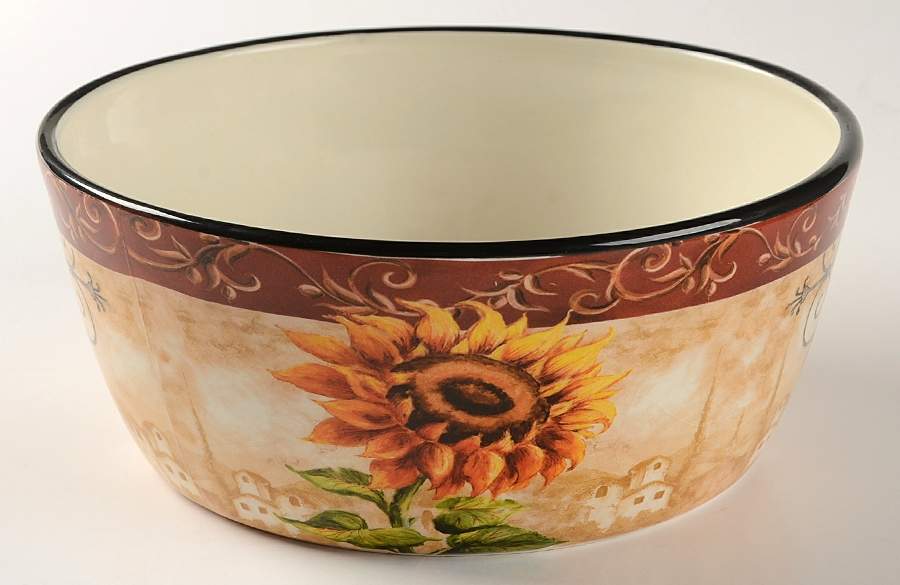 Tuscan Sunflower 7" Round Vegetable Bowl by Certified International-1