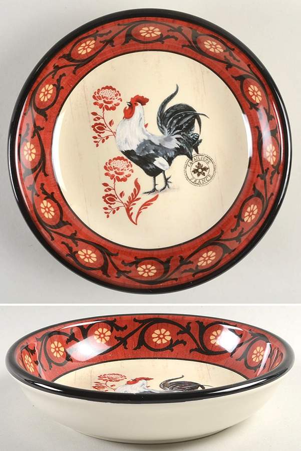 La Provence Rooster 9" Soup/Pasta Bowl by Certified International-1