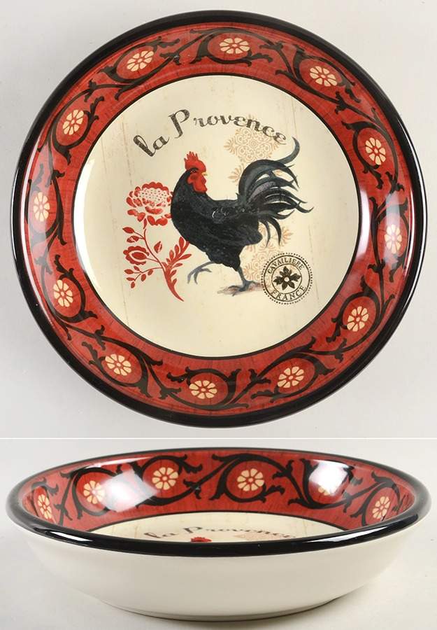 La Provence Rooster 9" Soup/Pasta Bowl by Certified International-1