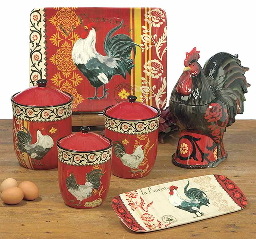 La Provence Rooster (3 Piece) Canister Set (Box Set) by Certified International-1