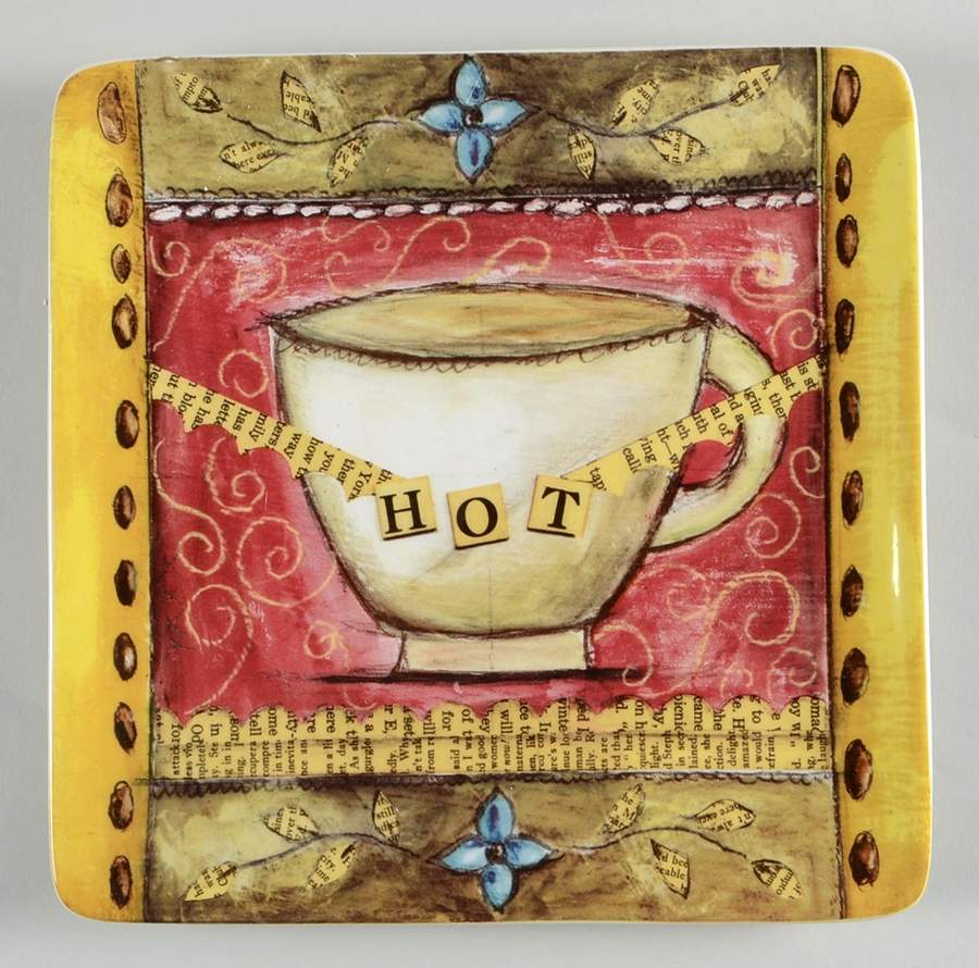 Java Time Square Salad/Dessert Plate by Certified International-1