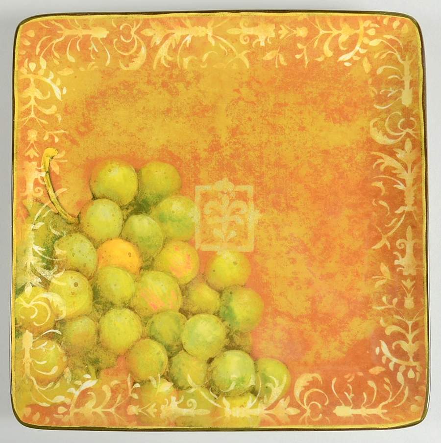 Fruit Filigree Square Dinner Plate by Certified International-1