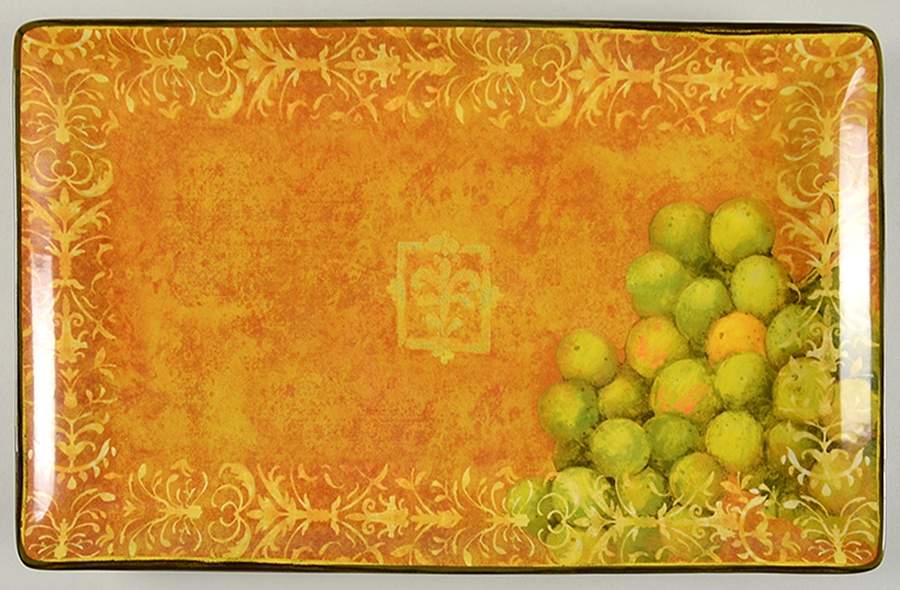 Fruit Filigree 15" Rectangular Serving Platter by Certified International-1