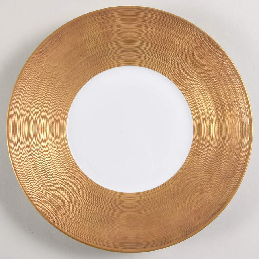 Hemisphere Golden Dinner Plate by Jean Louis Coquet-1