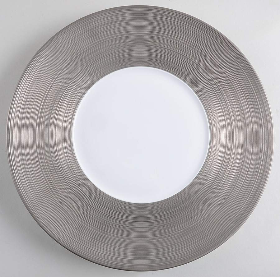 Hemisphere Metallic Grey Service Plate (Charger) by Jean Louis Coquet-1