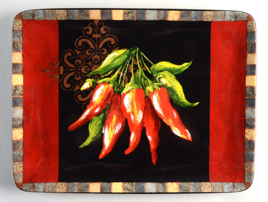 Chili Pepper 15" Rectangular Serving Platter by Certified International-1