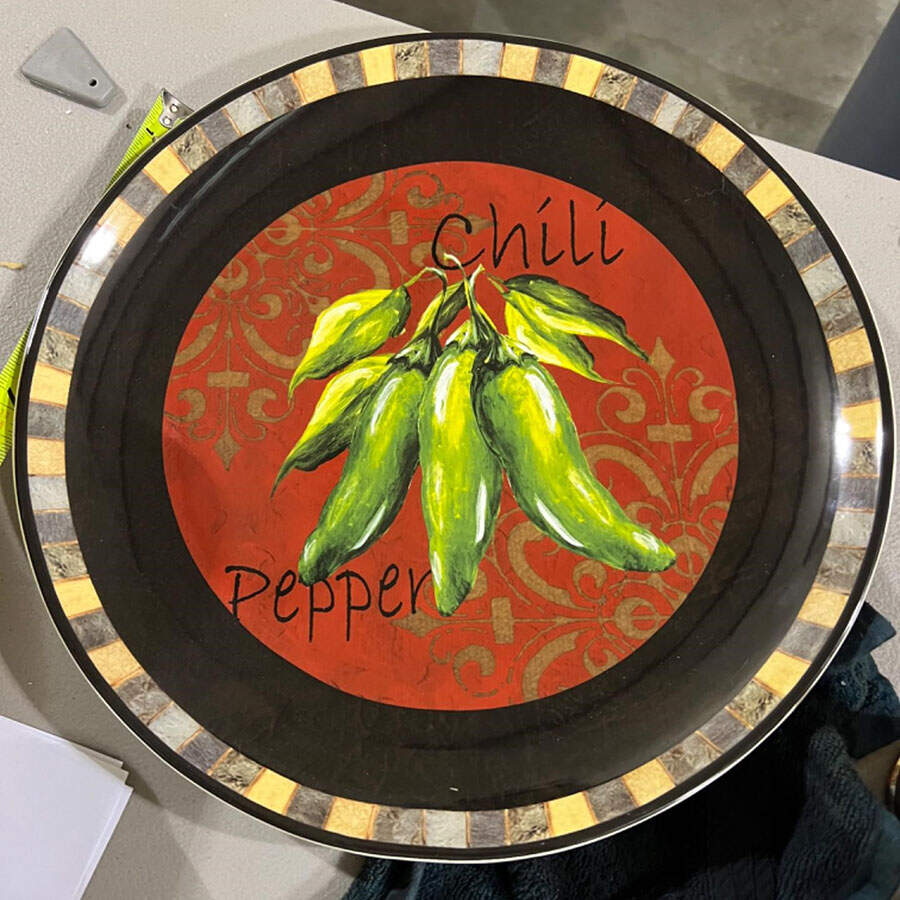 Chili Pepper Chip Bowl/Plate for Chip & Dip Set by Certified International-1