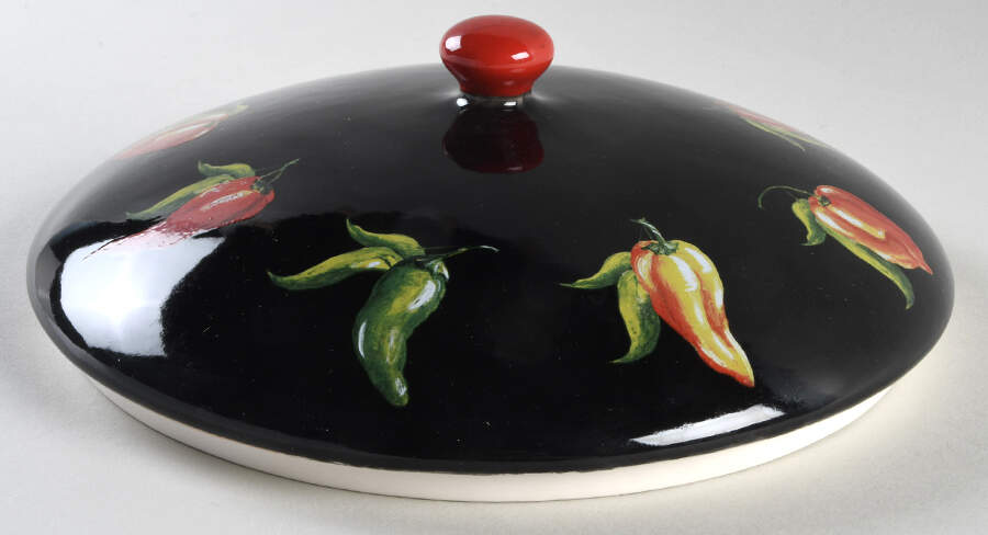 Chili Pepper Lid for Tortilla Warmer by Certified International-1