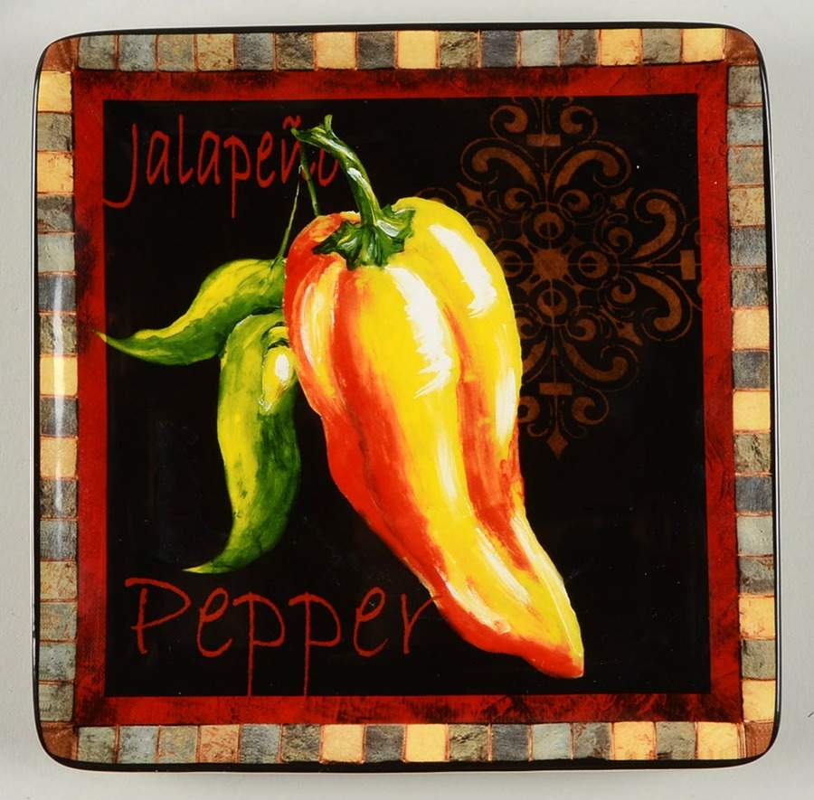 Chili Pepper Square Salad Plate by Certified International-1
