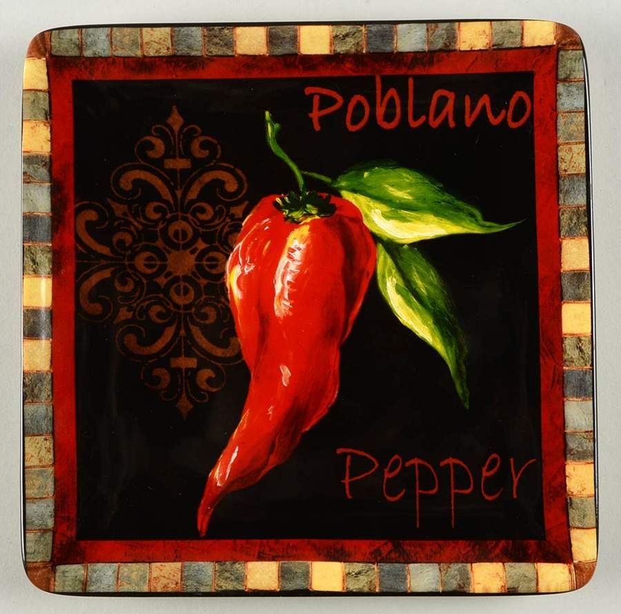 Chili Pepper Square Salad Plate by Certified International-1