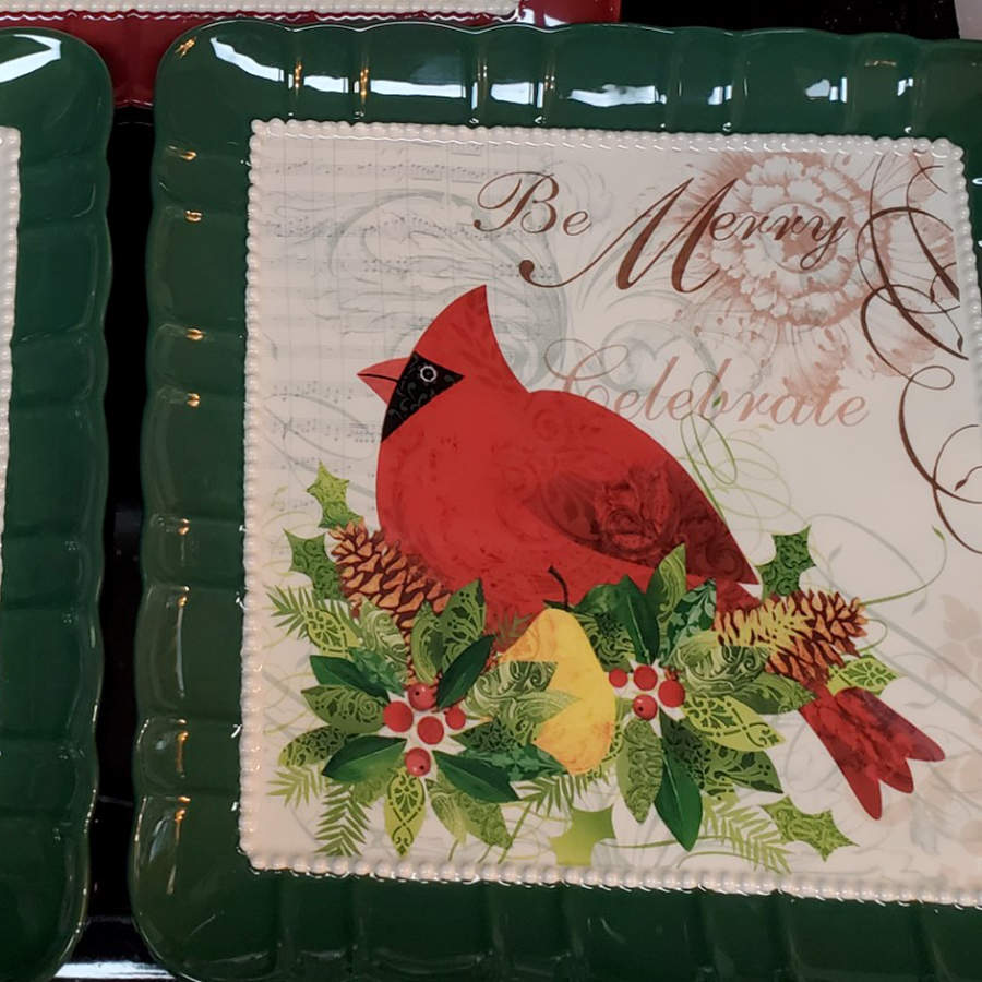 Season of Peace Square Dinner Plate by Cracker Barrel-1