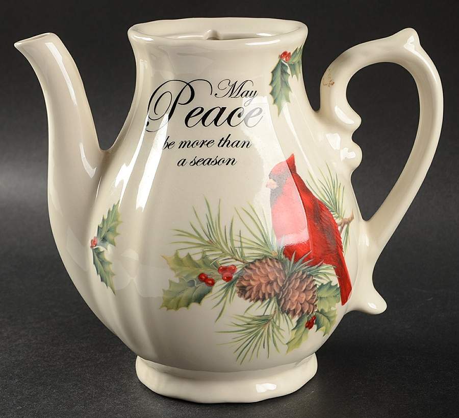 Season of Peace Teapot No Lid by Cracker Barrel-1