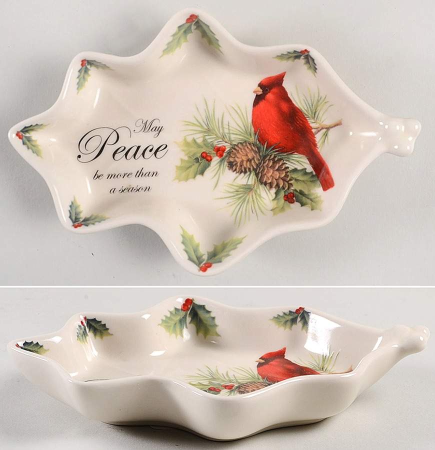 Season of Peace Leaf Shaped Dish by Cracker Barrel-1