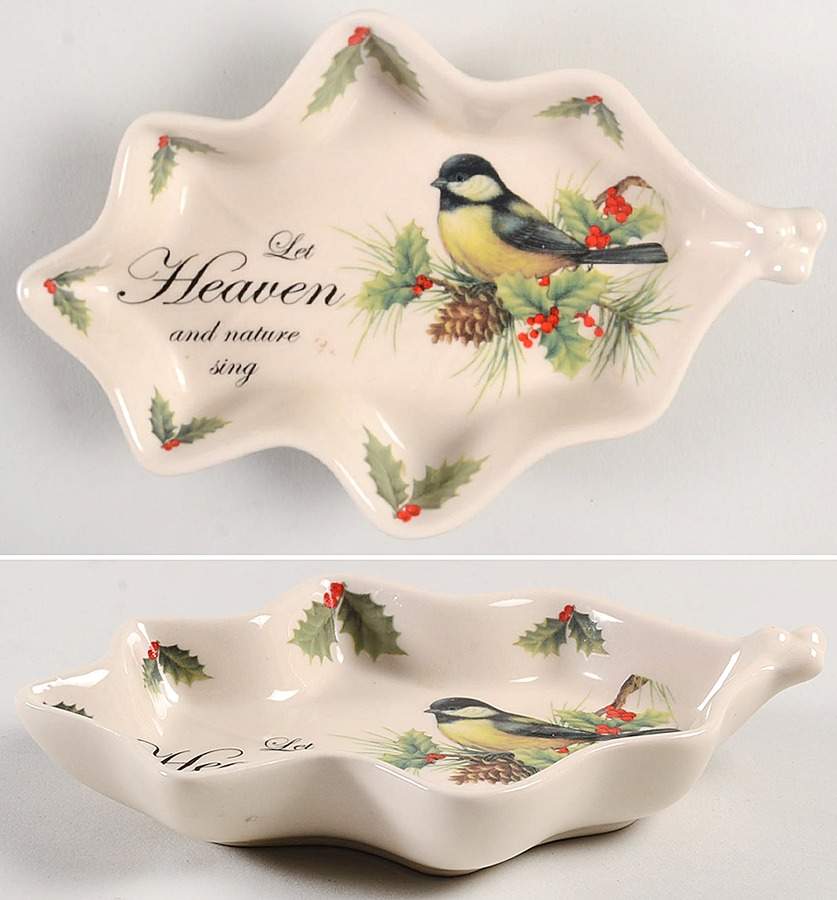 Season of Peace Leaf Shaped Dish by Cracker Barrel-1