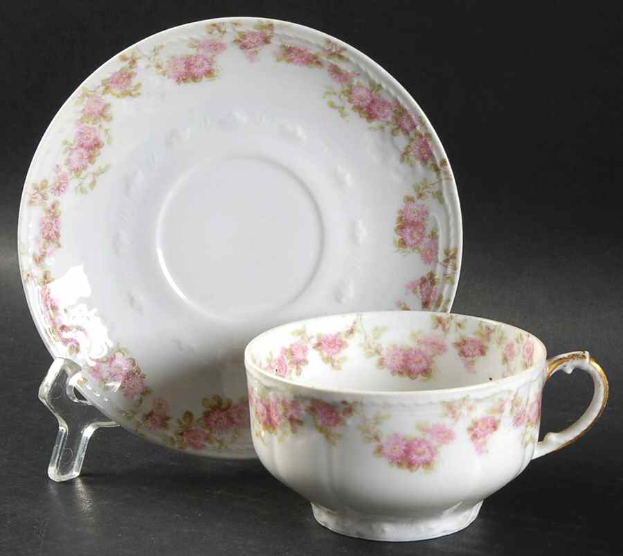 Schleiger 195p Footed Cup & Saucer Set by Charles Field Haviland-1