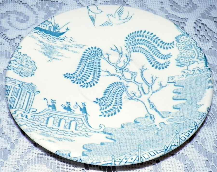 Willow Blue Saucer by Crown Lynn-1
