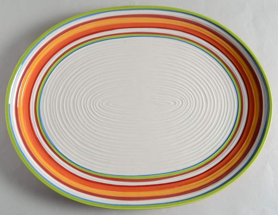 Calypso 15" Oval Serving Platter by Clay Art-1