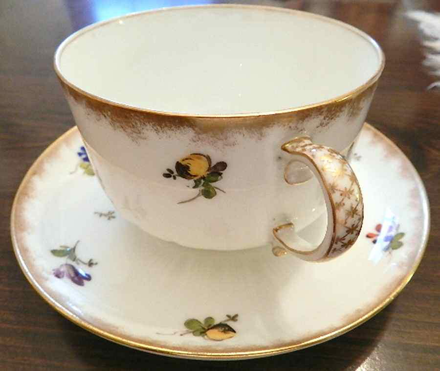 CHF879 Flat Cup & Saucer Set by Charles Field Haviland-1