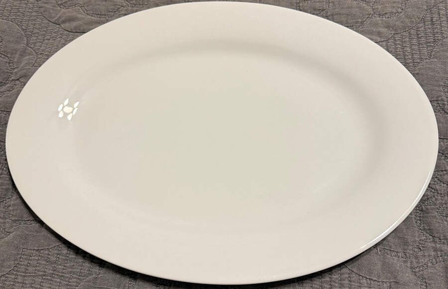 CBL132 16" Oval Serving Platter by Crate & Barrel-1