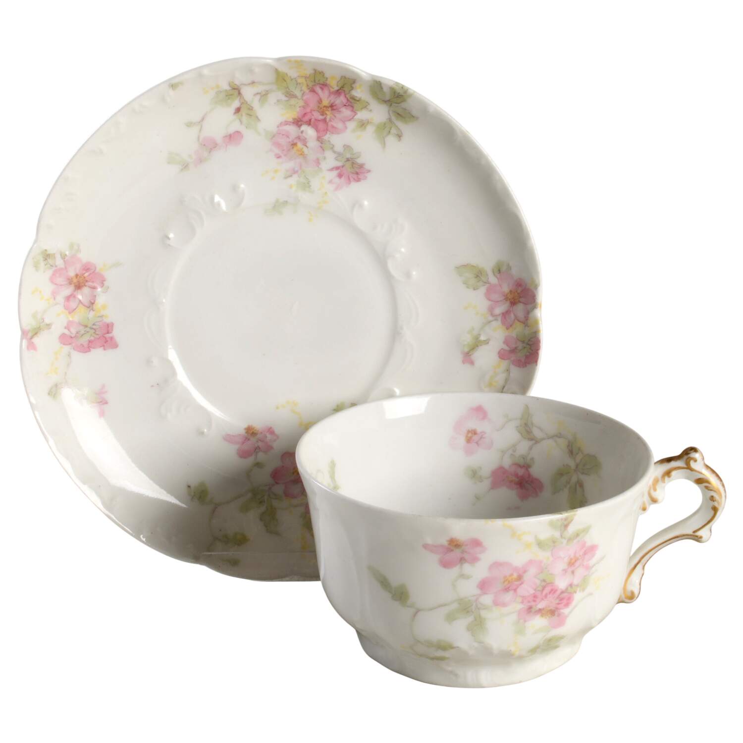 CHF1759 Flat Cup & Saucer Set by Charles Field Haviland-1