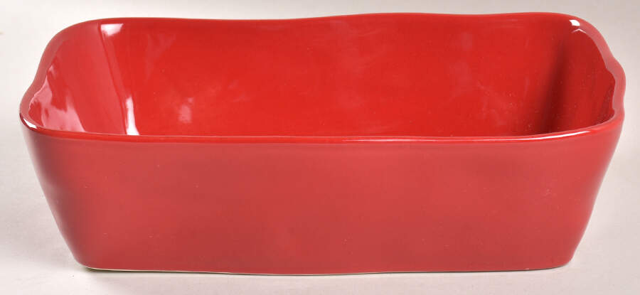 Marin Red 10" Rectangular Baker by Crate & Barrel-1