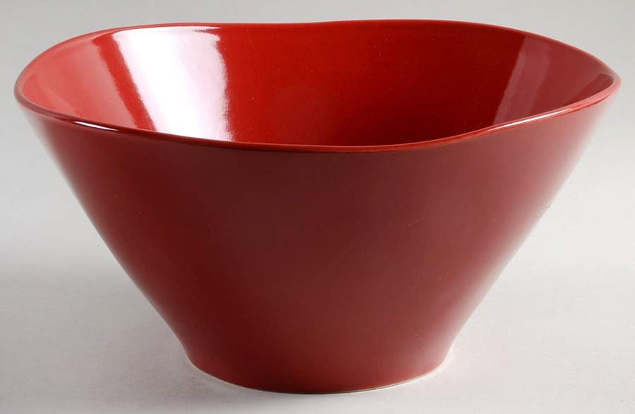Marin Red 10" Round Vegetable Bowl by Crate & Barrel-1