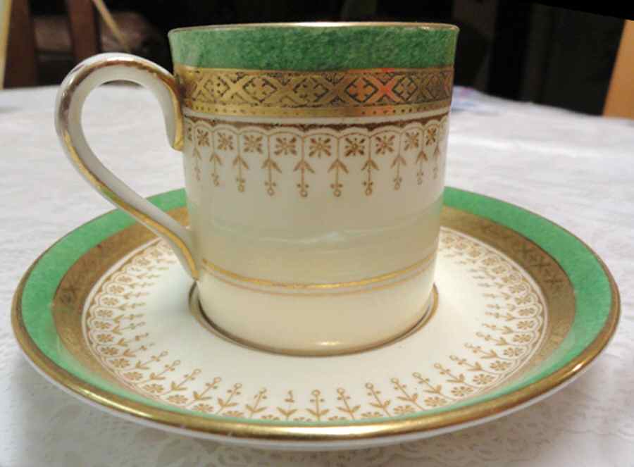 A14260 Flat Demitasse Cup & Saucer Set by Crown Staffordshire-1