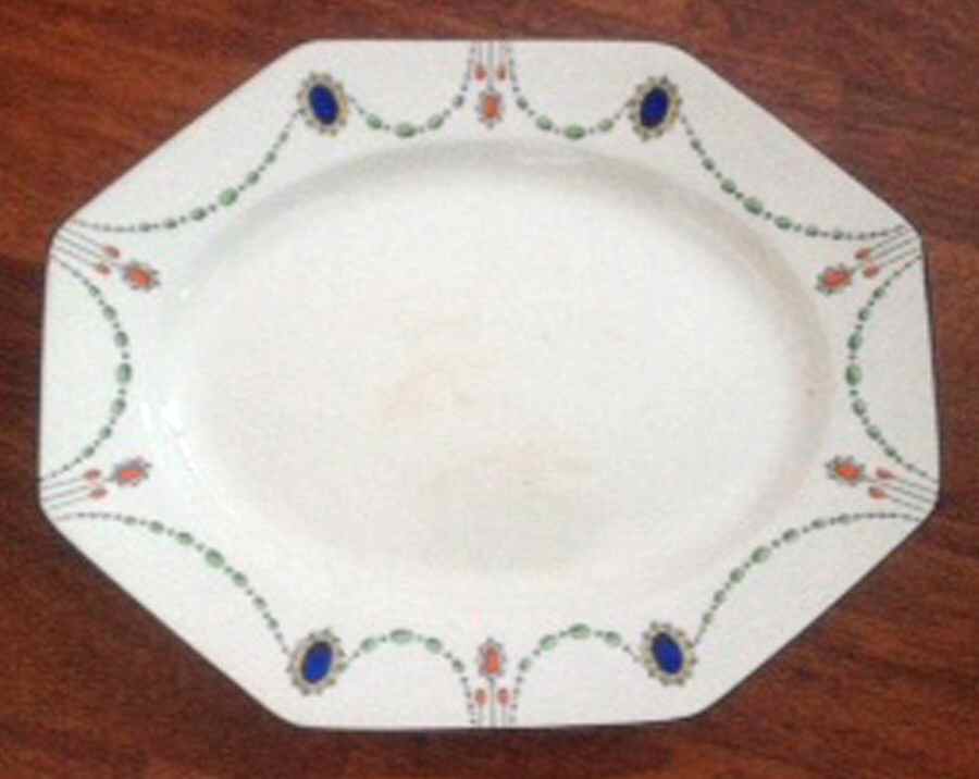 A1306 14" Octagonal Serving Platter by Crown Ducal-1