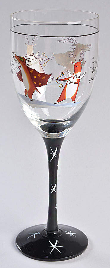 Reindeer Games Glassware Wine by Certified International-1