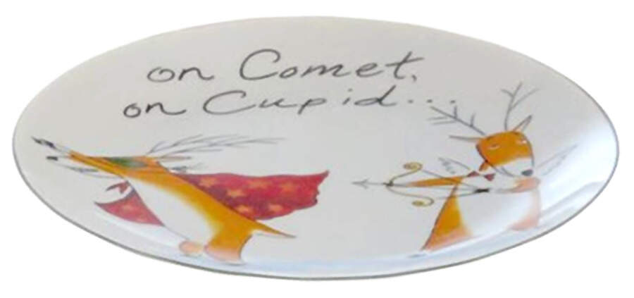 Reindeer Games Salad/Dessert Plate by Certified International-1