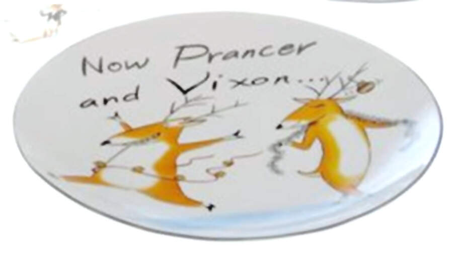 Reindeer Games Salad/Dessert Plate by Certified International-1