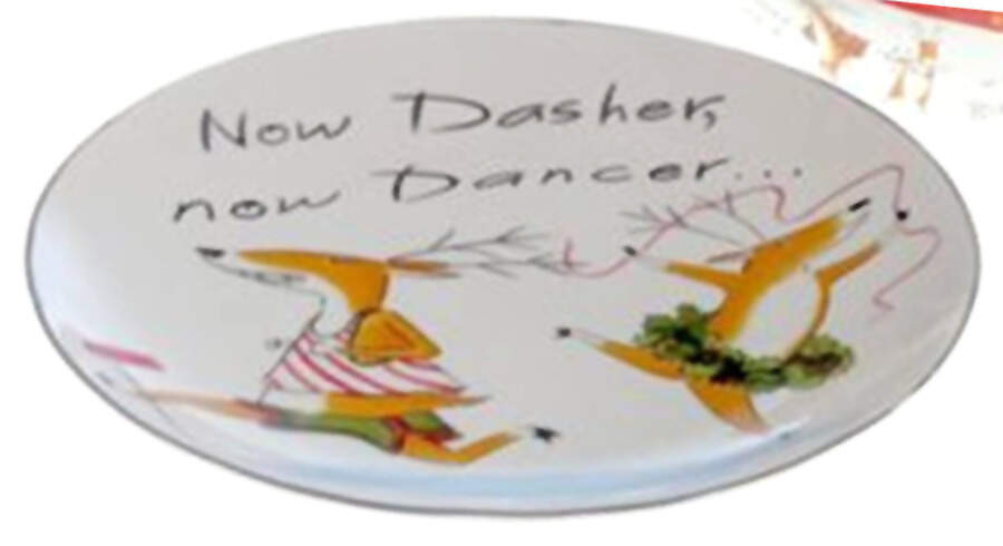 Reindeer Games Salad/Dessert Plate by Certified International-1
