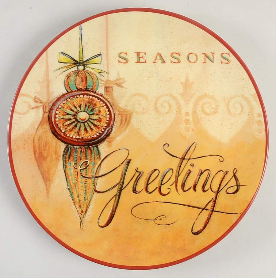 Seasons Greetings Dessert/Pie Plate by Certified International-1
