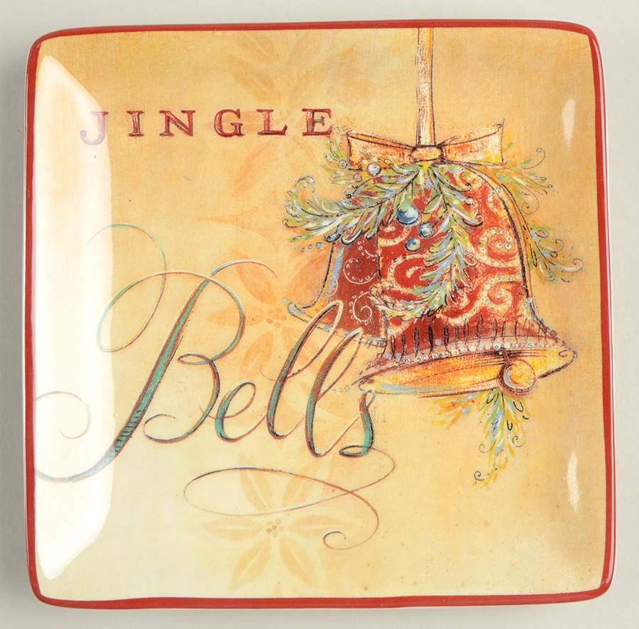 Seasons Greetings Square Canape Plate by Certified International-1