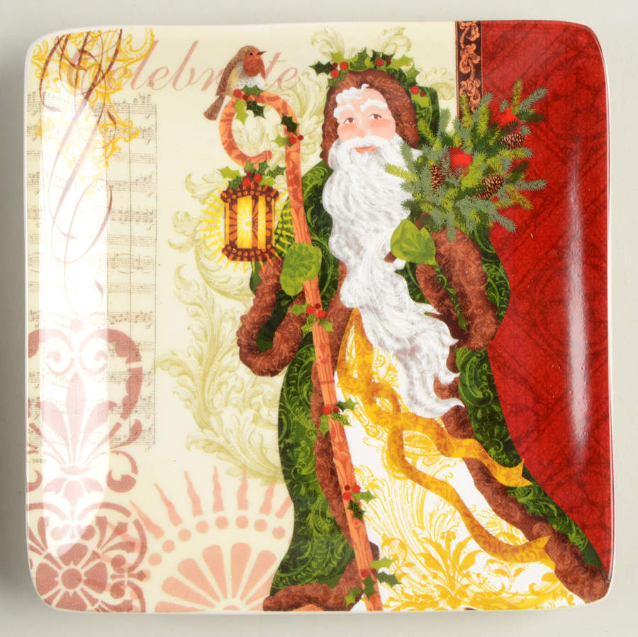 Winter Garden Square Canape Plate by Certified International-1
