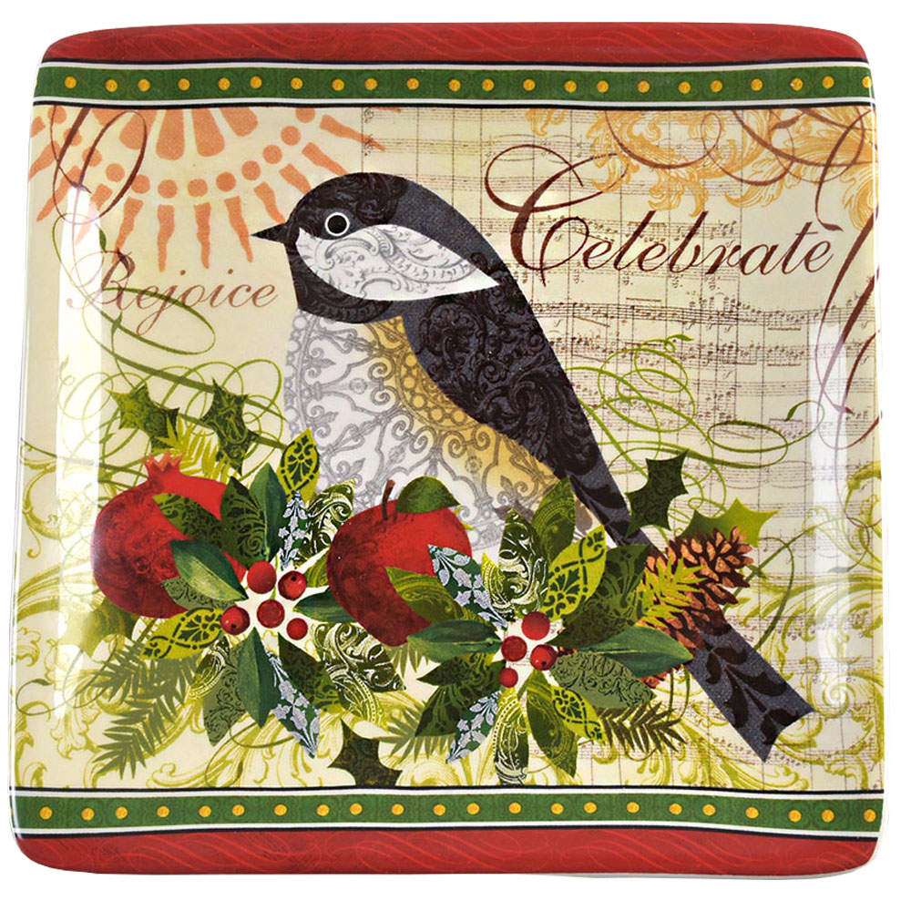 Winter Garden Snack/Canape Plate by Certified International-1