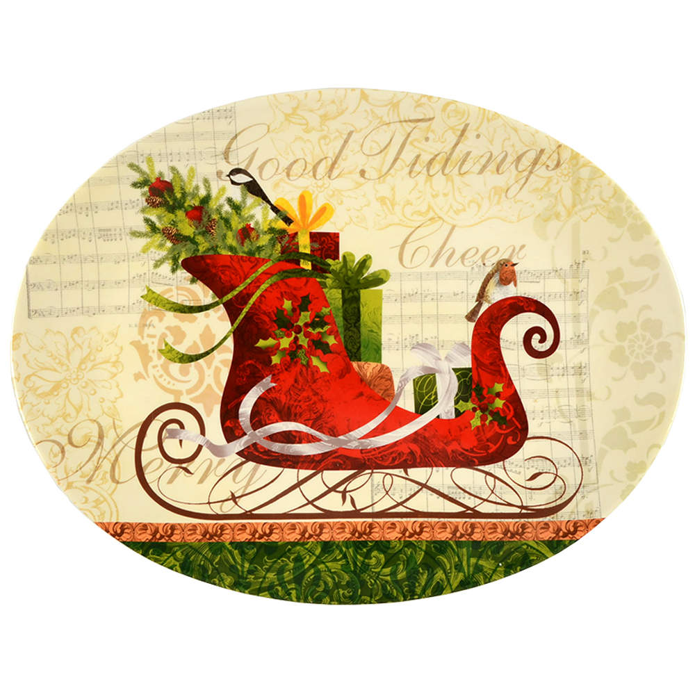 Winter Garden 15" Oval Serving Platter by Certified International-1