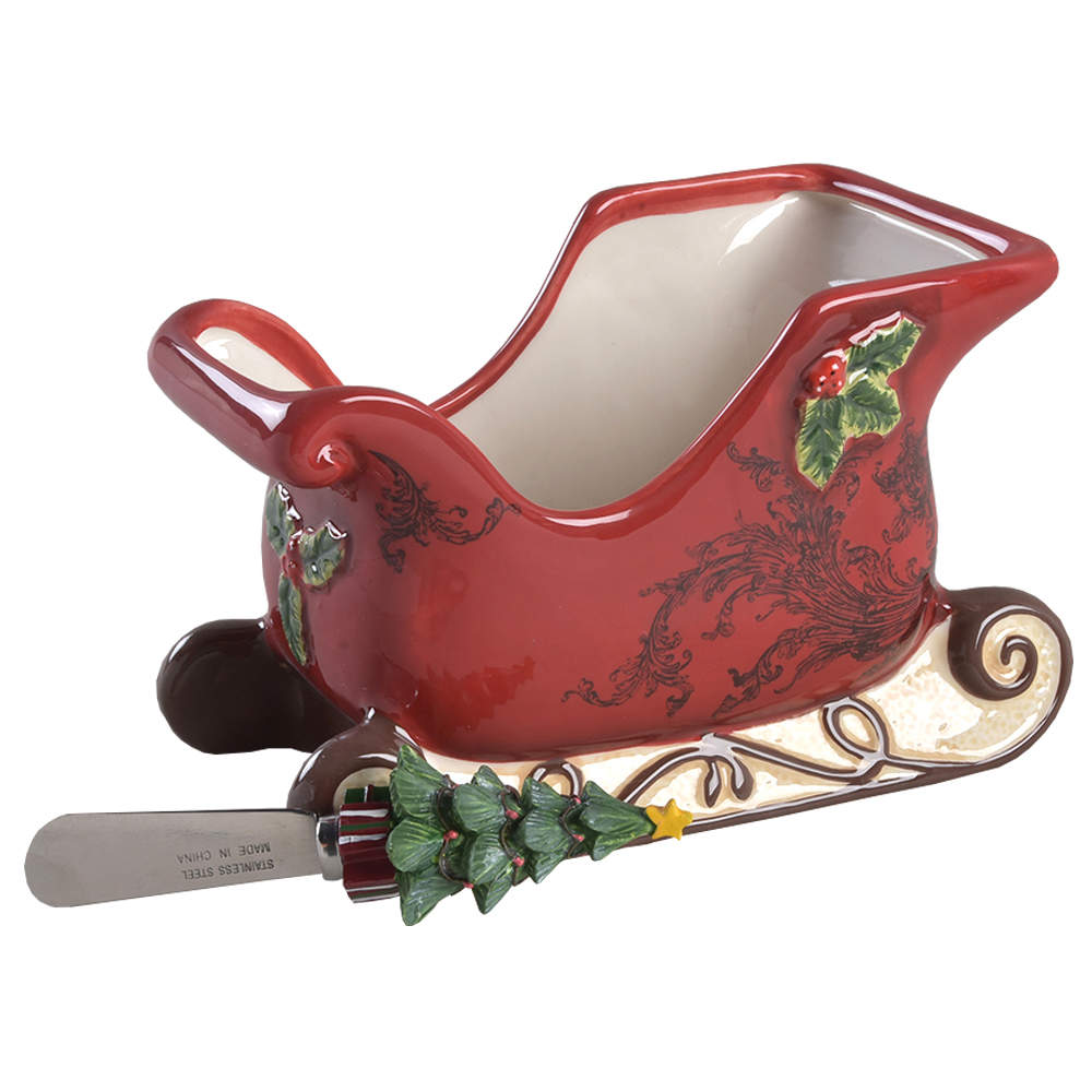 Winter Garden Figural Dip Bowl & Spreader Set by Certified International-1