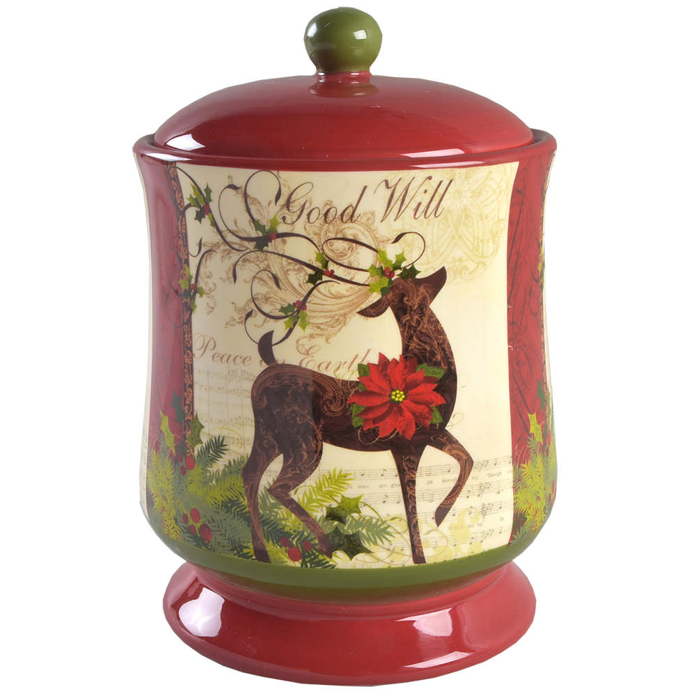Winter Garden Cookie Jar & Lid by Certified International-1
