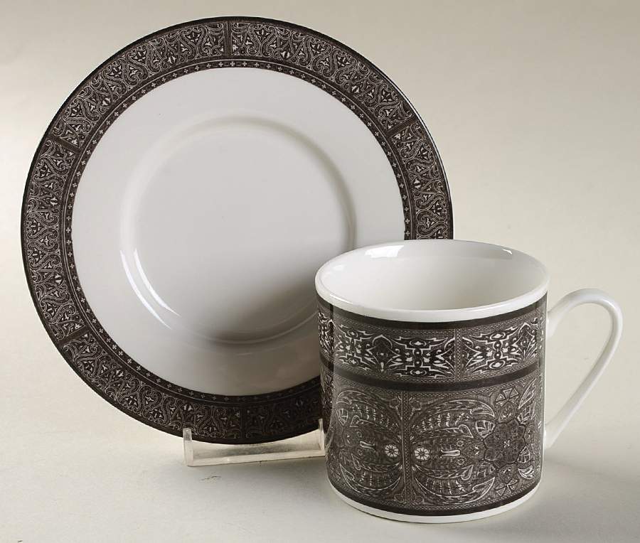 Persian Empire Flat Cup & Saucer Set by Caskata-1