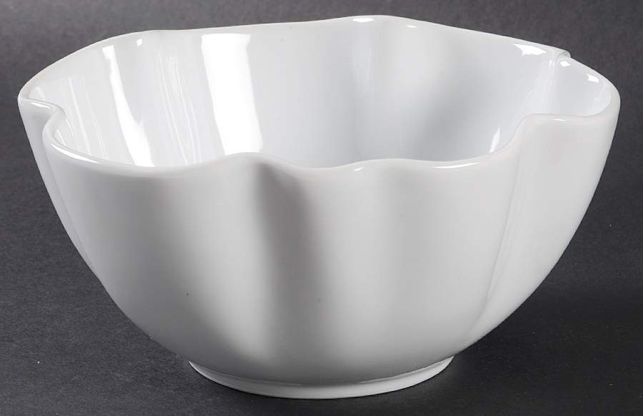 Whiteware Ruffle Soup/Cereal Bowl by The Cellar (China)-1