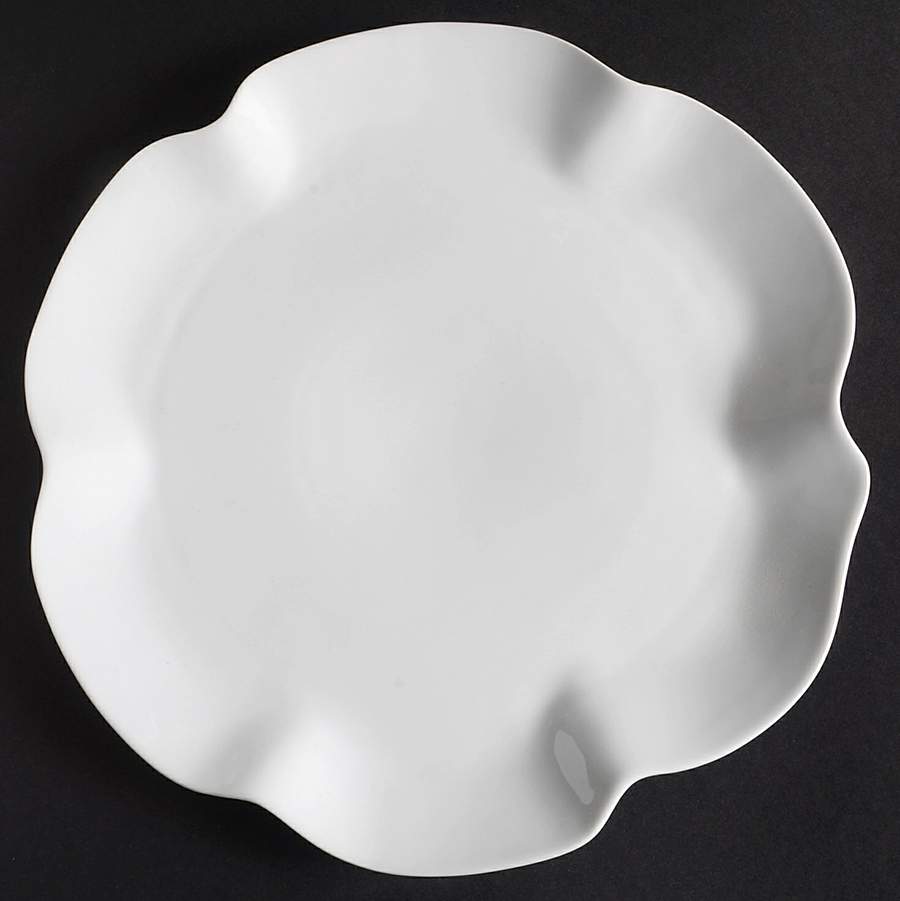 Whiteware Ruffle Dinner Plate by The Cellar (China)-1