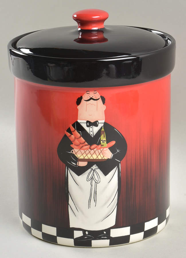 Dinner Is Served (No Words) Extra Large Canister & Lid by Certified International-1