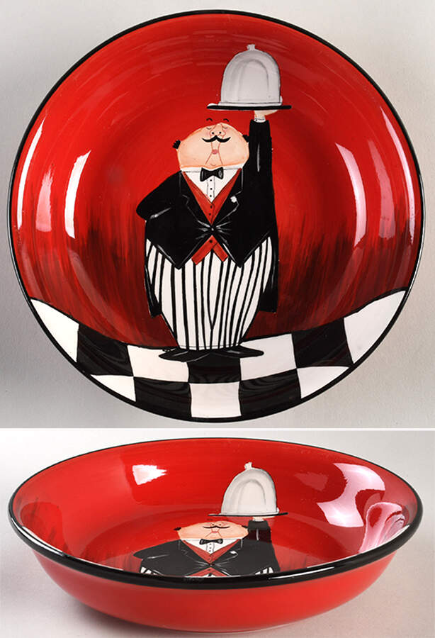 Dinner Is Served (No Words) 9" Soup/Pasta Bowl by Certified International-1
